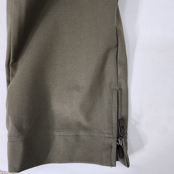 Belle by Kim Gravel Size 12 Reg Ponte Utility Pant Olive Envy Leg Zip A609932 - Picture 5 of 8